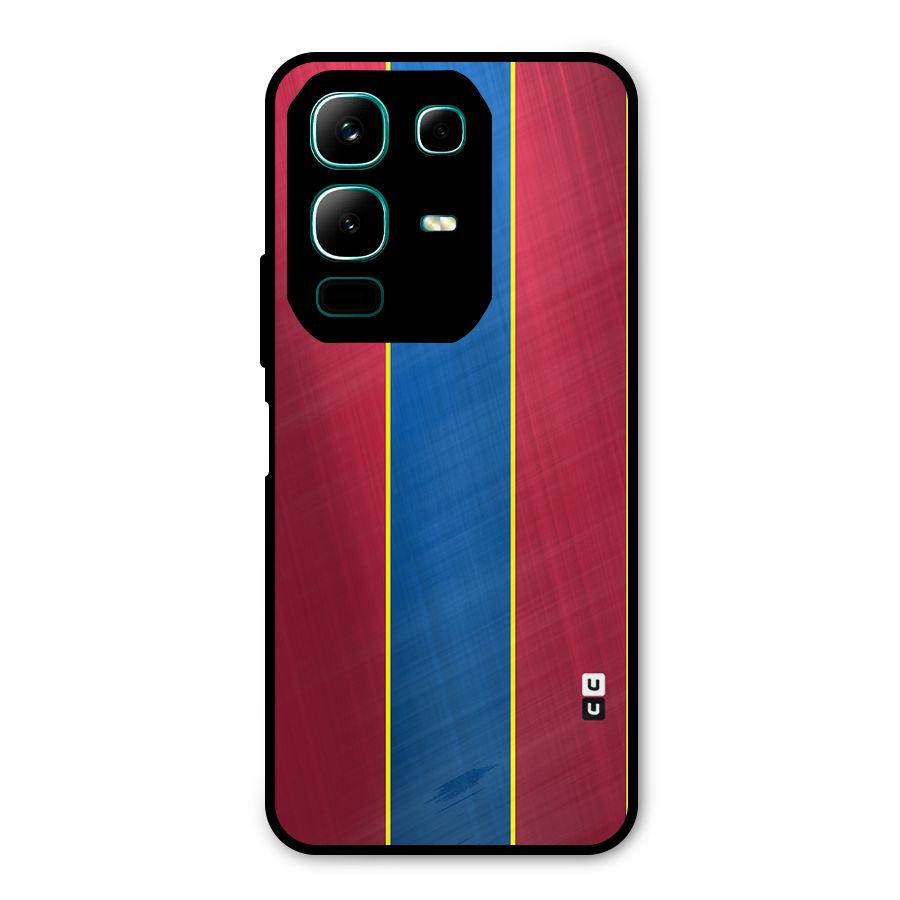Premium Vertical Stripes Metal Back Case for Infinix Note 50x