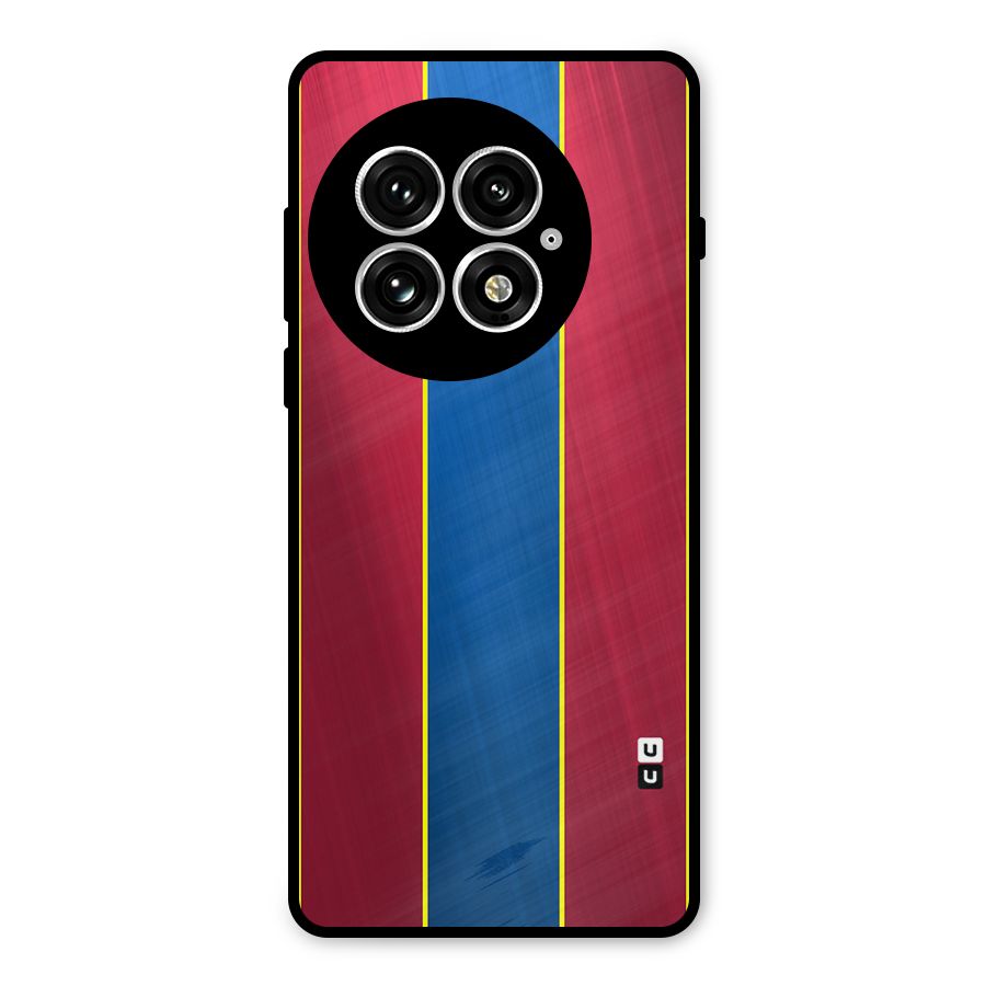 Premium Vertical Stripes Metal Back Case for OnePlus 13