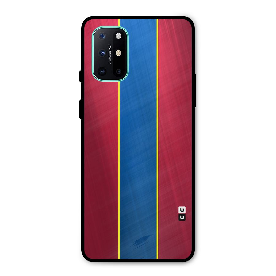 Premium Vertical Stripes Metal Back Case for OnePlus 8T