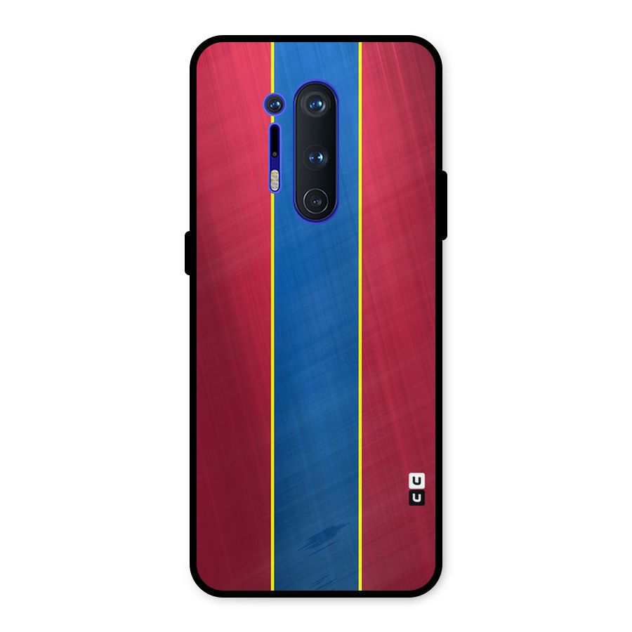 Premium Vertical Stripes Metal Back Case for OnePlus 8 Pro