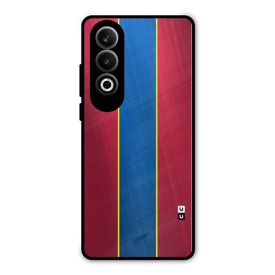 Premium Vertical Stripes Metal Back Case for OnePlus Nord CE4