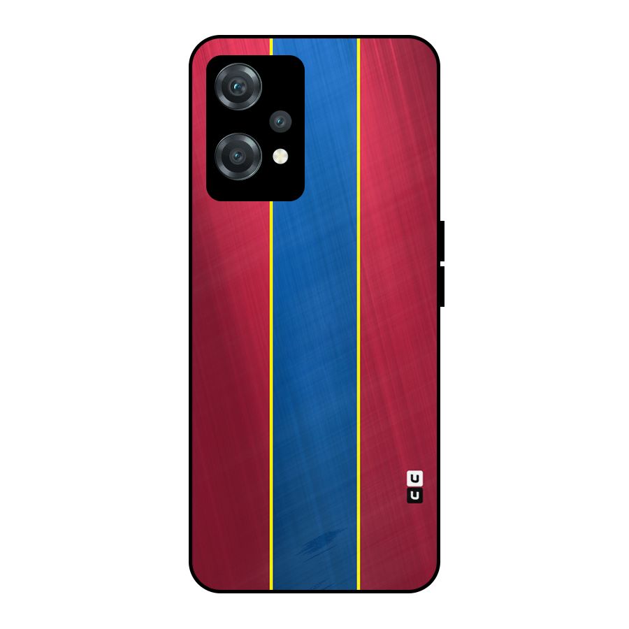 Premium Vertical Stripes Metal Back Case for OnePlus Nord CE 2 Lite 5G