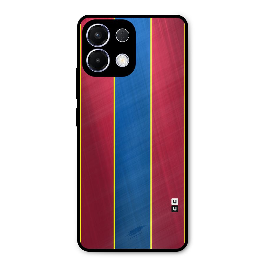 Premium Vertical Stripes Metal Back Case for Oppo K13