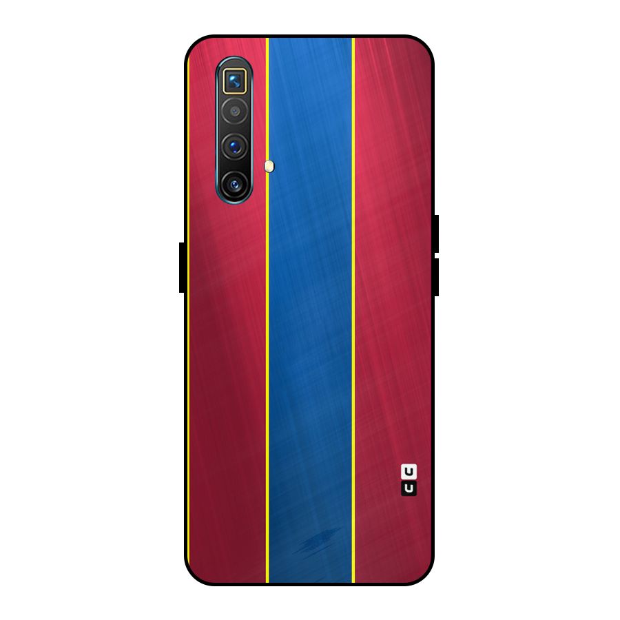 Premium Vertical Stripes Metal Back Case for Realme X3