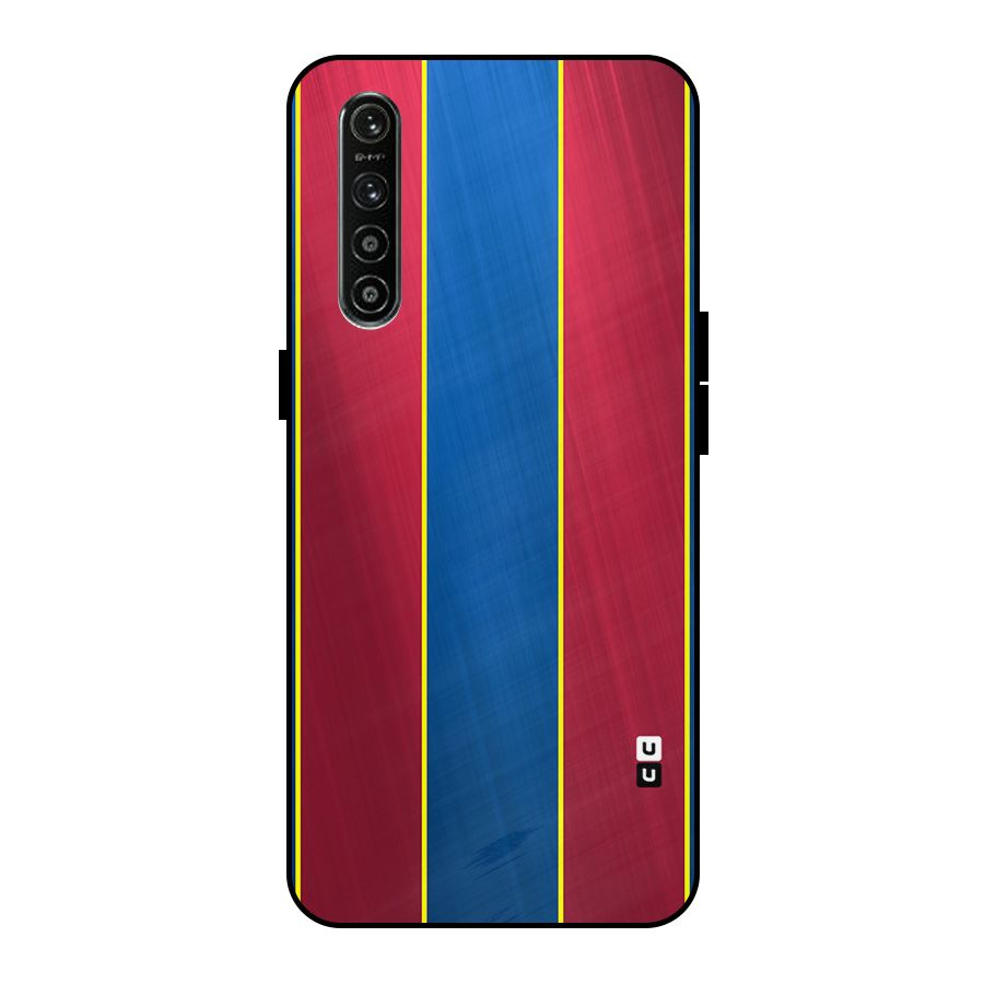 Premium Vertical Stripes Metal Back Case for Realme XT