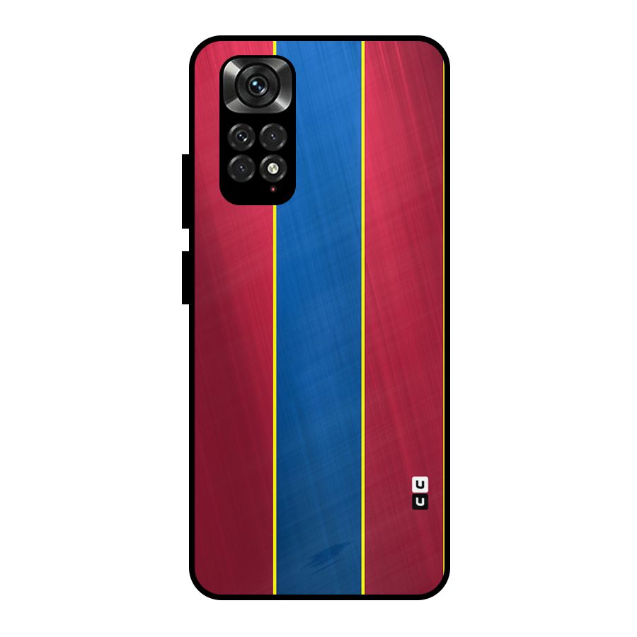 Premium Vertical Stripes Metal Back Case for Redmi Note 11 Pro Plus 5G