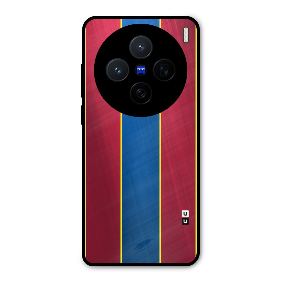 Premium Vertical Stripes Metal Back Case for Vivo X200
