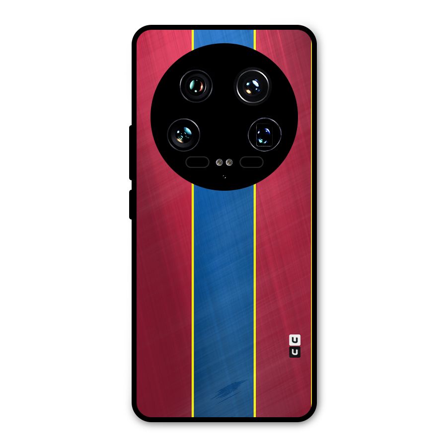 Premium Vertical Stripes Metal Back Case for Xiaomi 14 Ultra