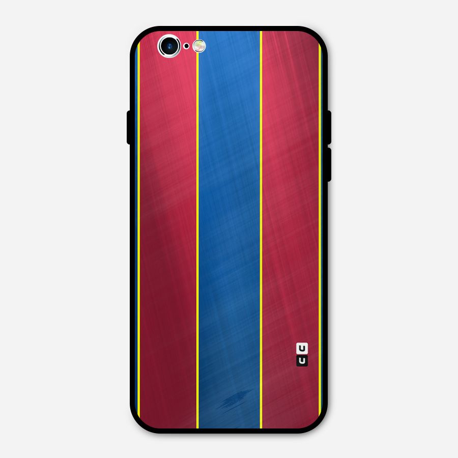 Premium Vertical Stripes Metal Back Case for iPhone 6 6s