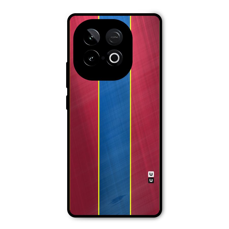 Premium Vertical Stripes Metal Back Case for iQOO Neo 10