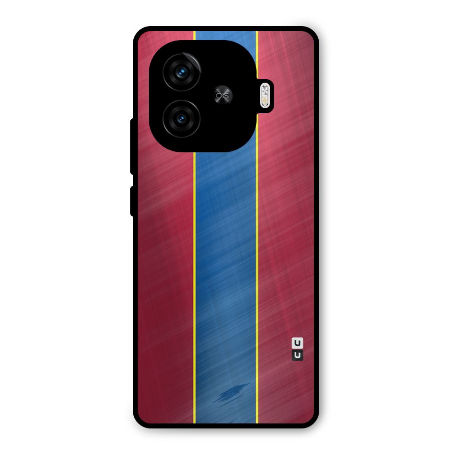 Premium Vertical Stripes Metal Back Case for iQOO Neo 10R