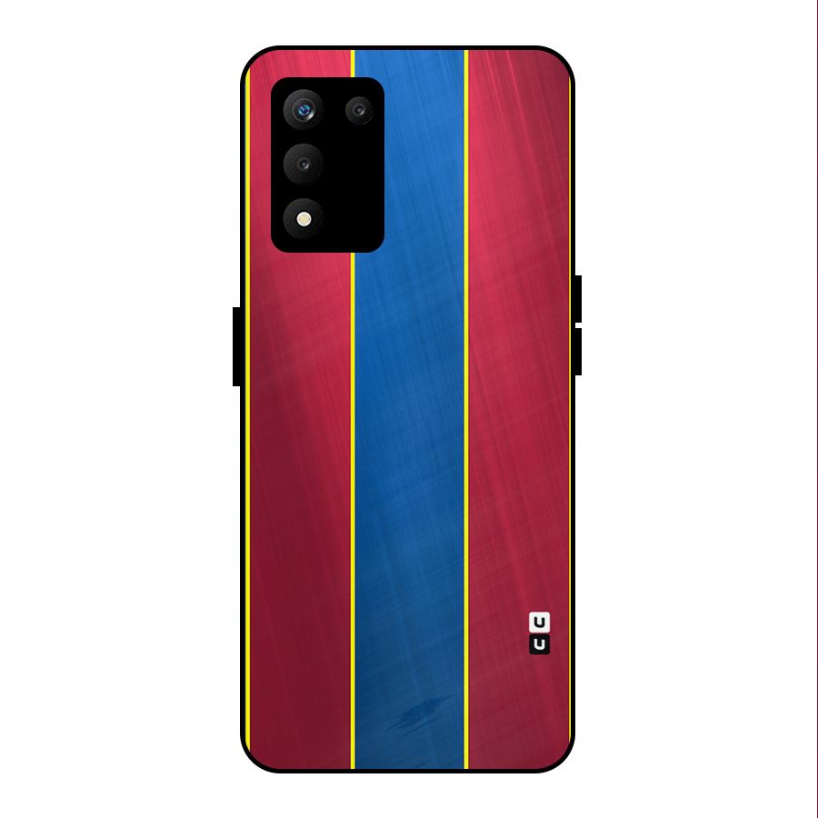 Premium Vertical Stripes Metal Back Case for realme 9 5G SE
