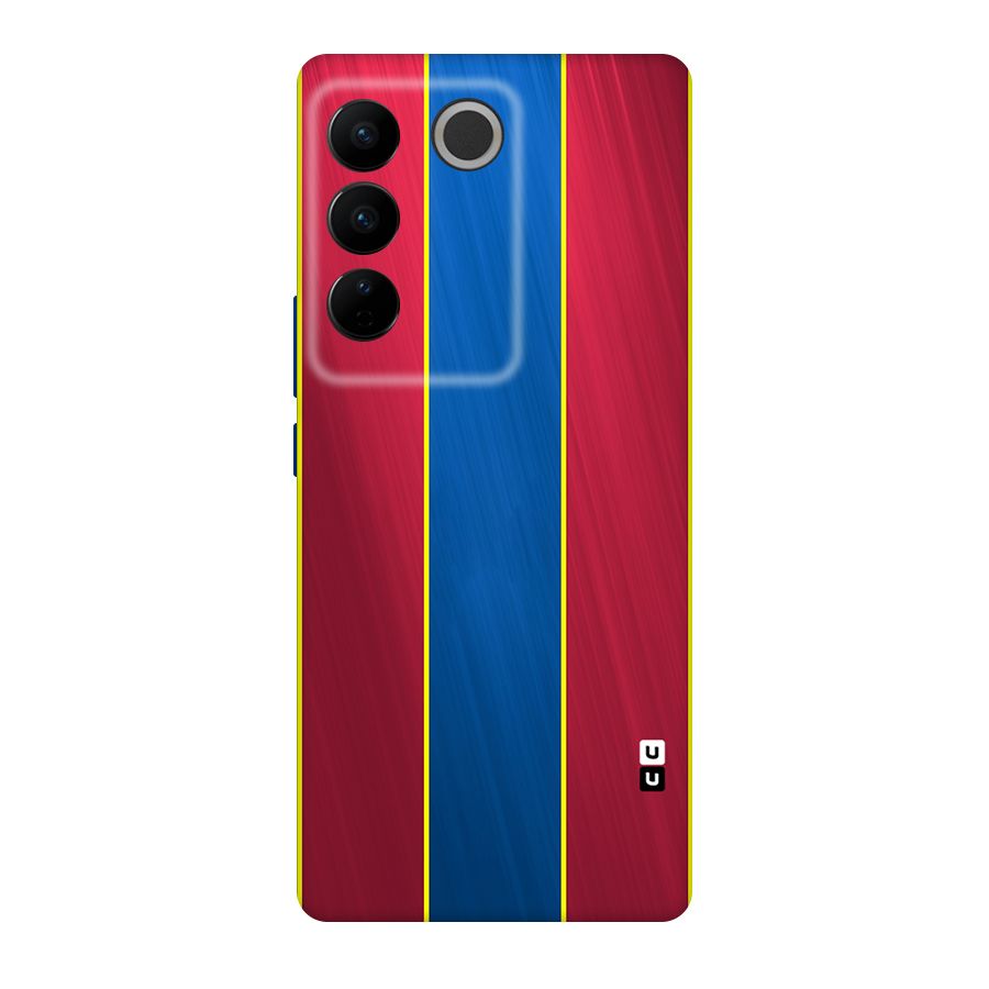 Premium Vertical Stripes Original Polycarbonate Back Case for Vivo V27