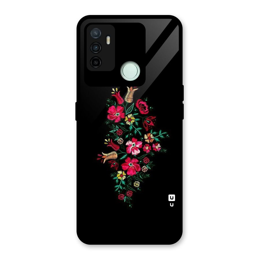 Pretty Allure Flower Glass Back Case for Oppo A53