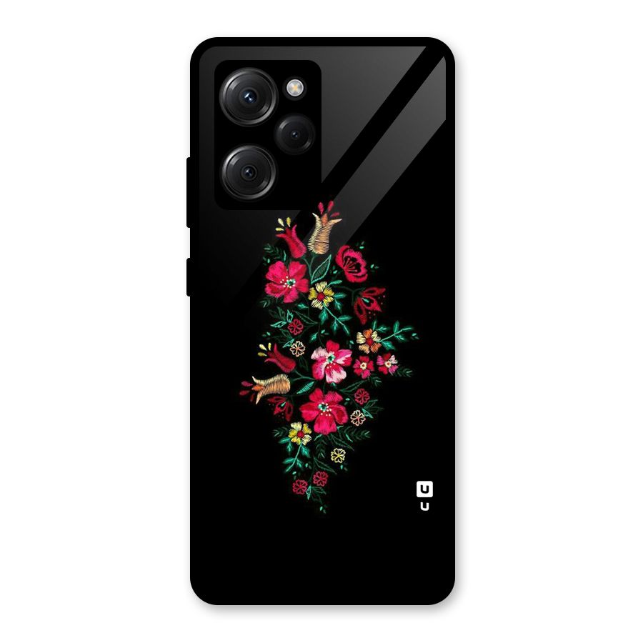 Pretty Allure Flower Glass Back Case for Poco X5 Pro