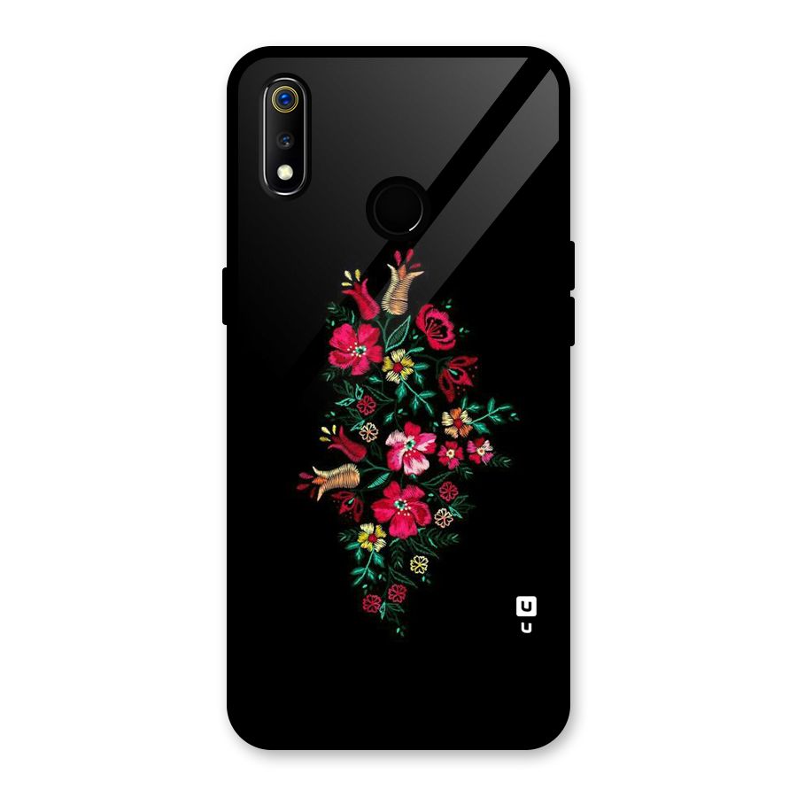 Pretty Allure Flower Glass Back Case for Realme 3i
