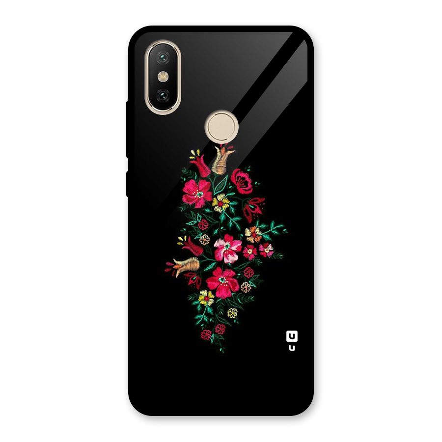 Pretty Allure Flower Glass Back Case for Redmi A2