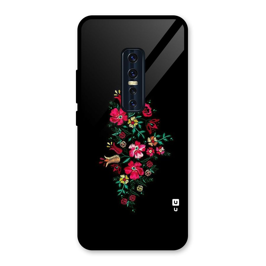 Pretty Allure Flower Glass Back Case for Vivo V17 Pro
