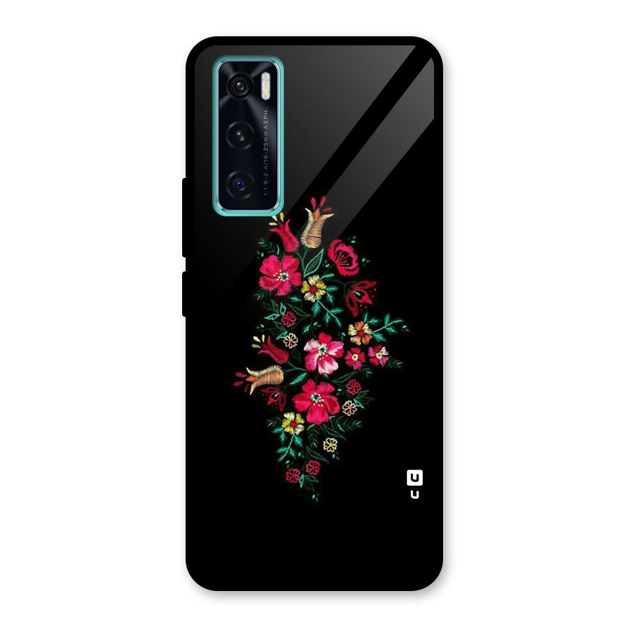 Pretty Allure Flower Glass Back Case for Vivo V20 SE