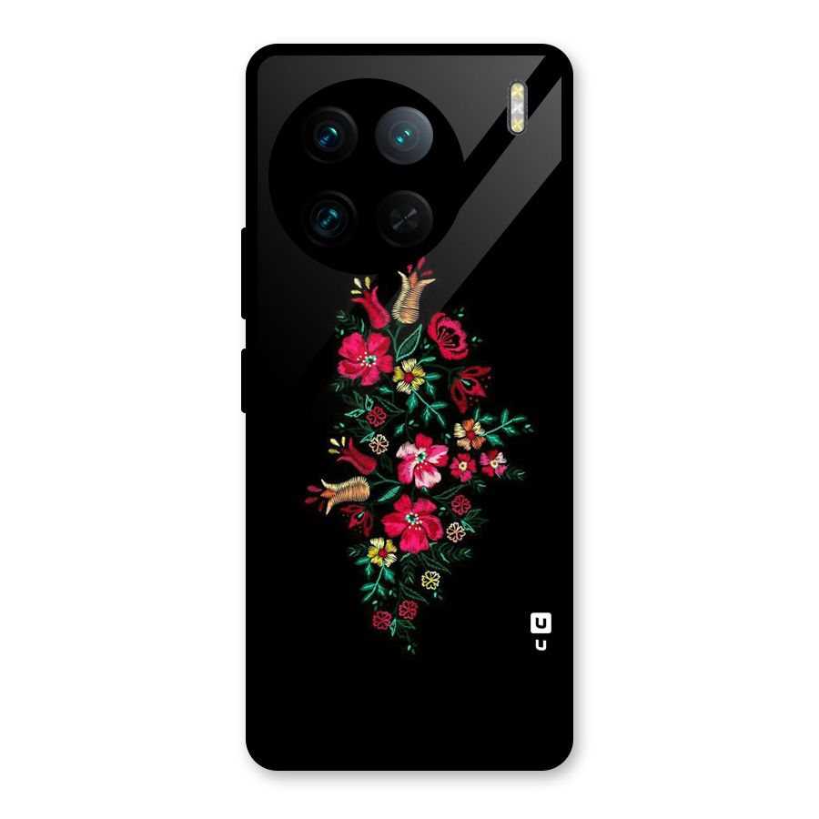 Pretty Allure Flower Glass Back Case for Vivo X90 Pro