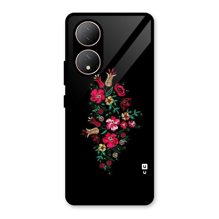 Pretty Allure Flower Glass Back Case for Vivo Y100A
