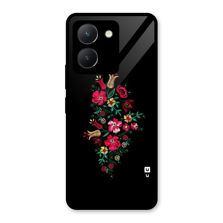 Pretty Allure Flower Glass Back Case for Vivo Y36