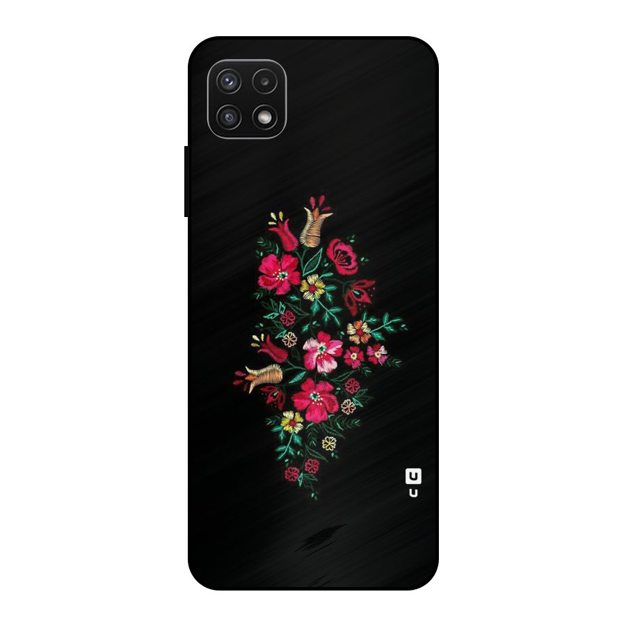 Pretty Allure Flower Metal Back Case for Galaxy A22 5G