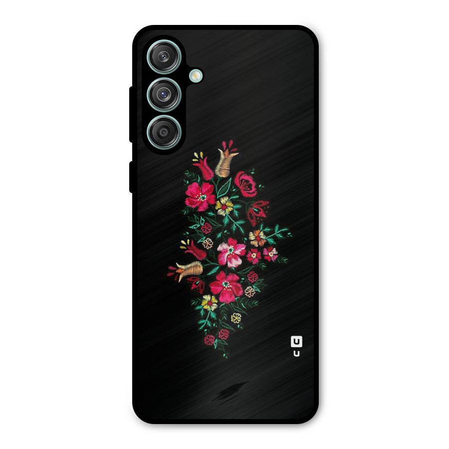 Pretty Allure Flower Metal Back Case for Galaxy M55 5G