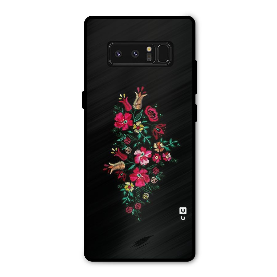 Pretty Allure Flower Metal Back Case for Galaxy Note 8