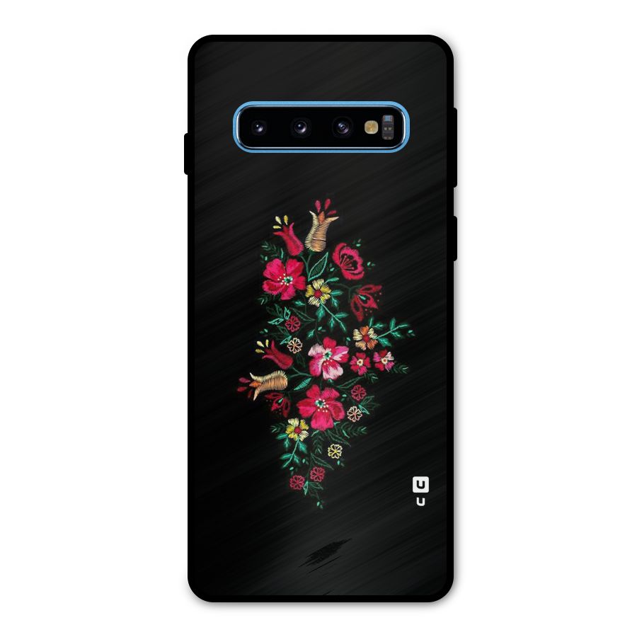 Pretty Allure Flower Metal Back Case for Galaxy S10