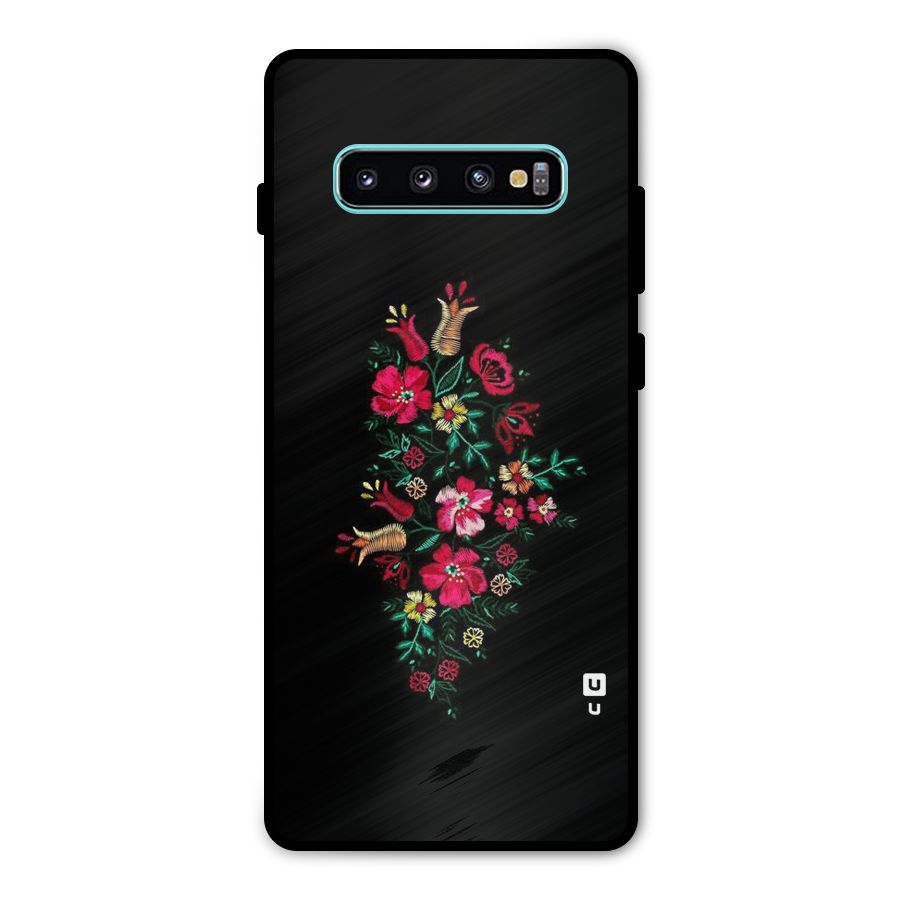 Pretty Allure Flower Metal Back Case for Galaxy S10 Plus