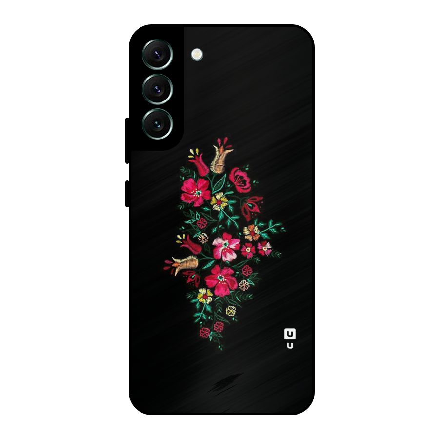 Pretty Allure Flower Metal Back Case for Galaxy S22 Plus 5G