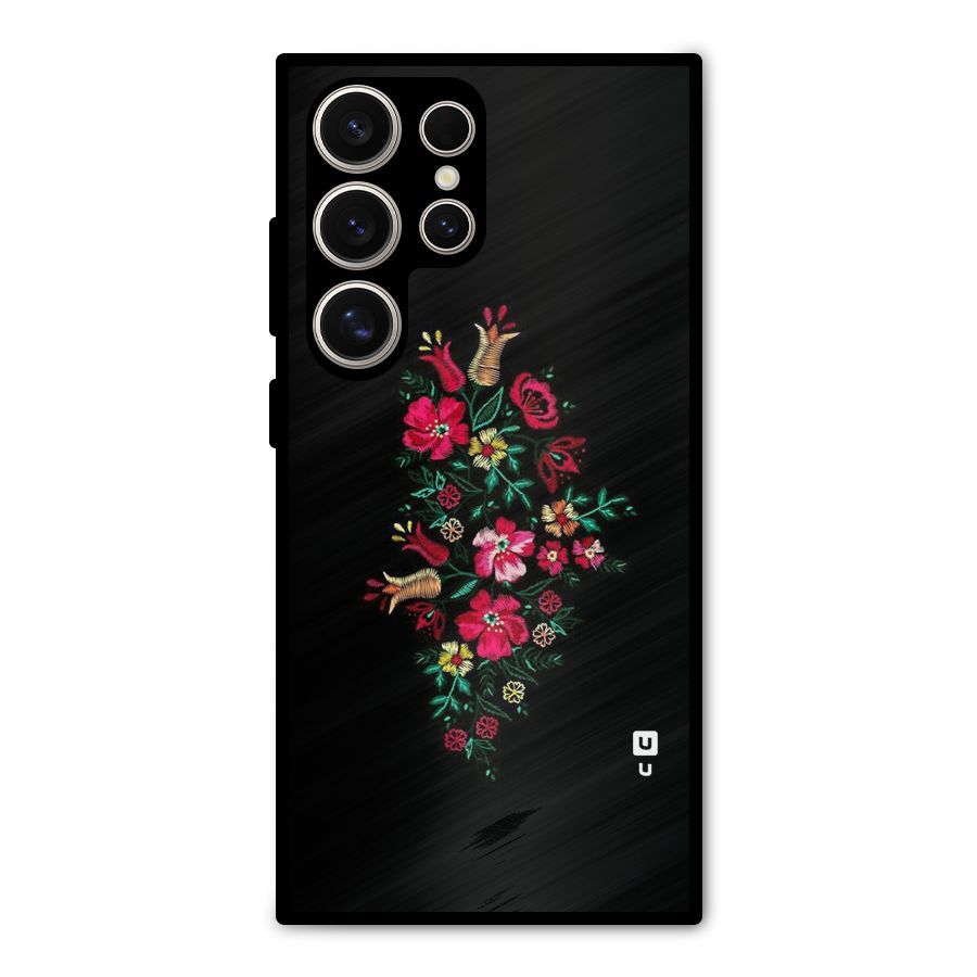 Pretty Allure Flower Metal Back Case for Galaxy S24 Ultra