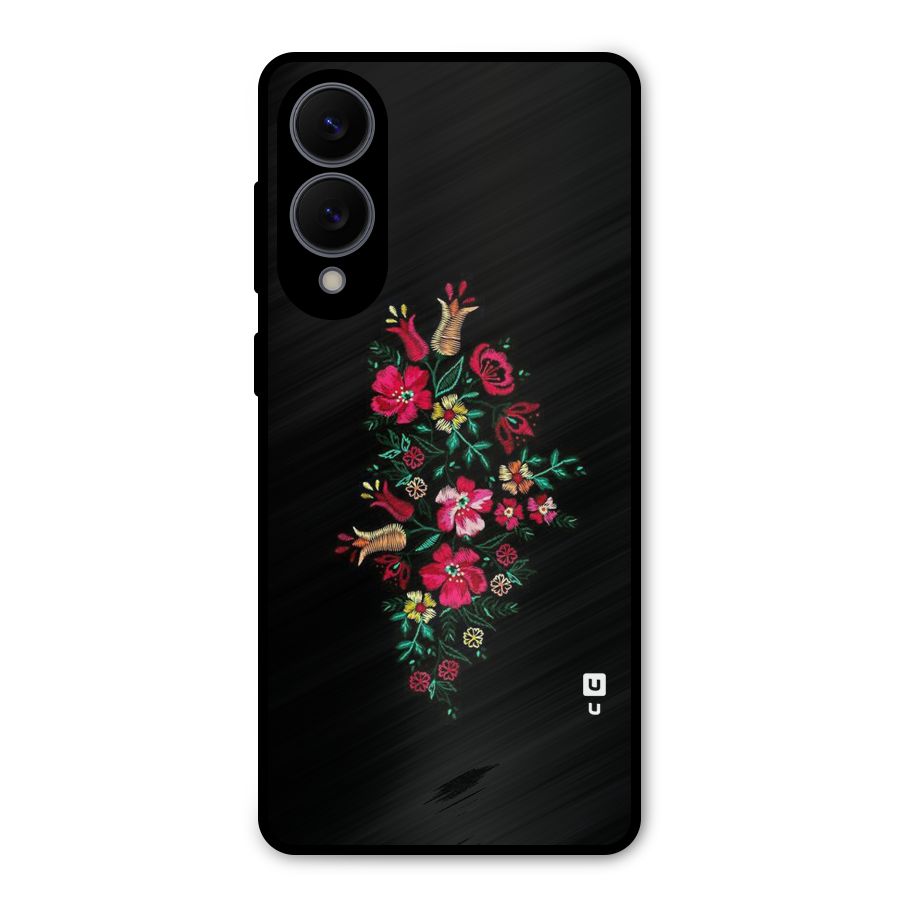 Pretty Allure Flower Metal Back Case for Galaxy S25 Edge