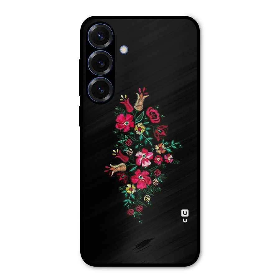 Pretty Allure Flower Metal Back Case for Galaxy S25 Plus