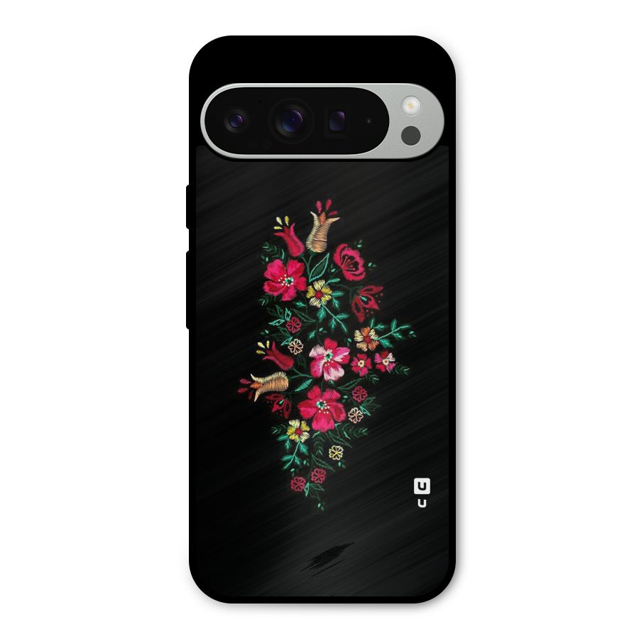 Pretty Allure Flower Metal Back Case for Google Pixel 9 Pro XL