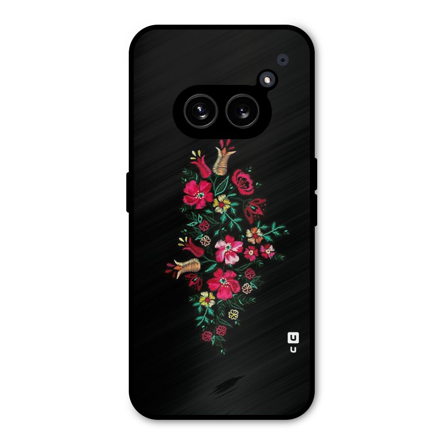 Pretty Allure Flower Metal Back Case for Nothing Phone 2a Plus