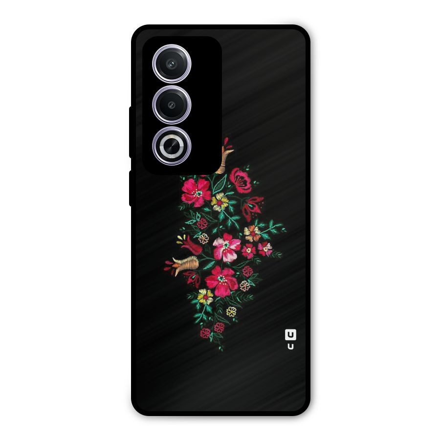 Pretty Allure Flower Metal Back Case for Oppo A3 Pro
