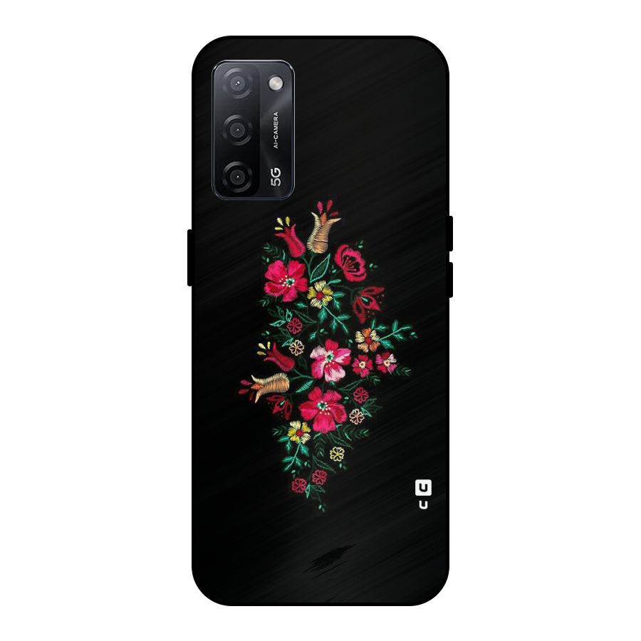Pretty Allure Flower Metal Back Case for Oppo A53s 5G
