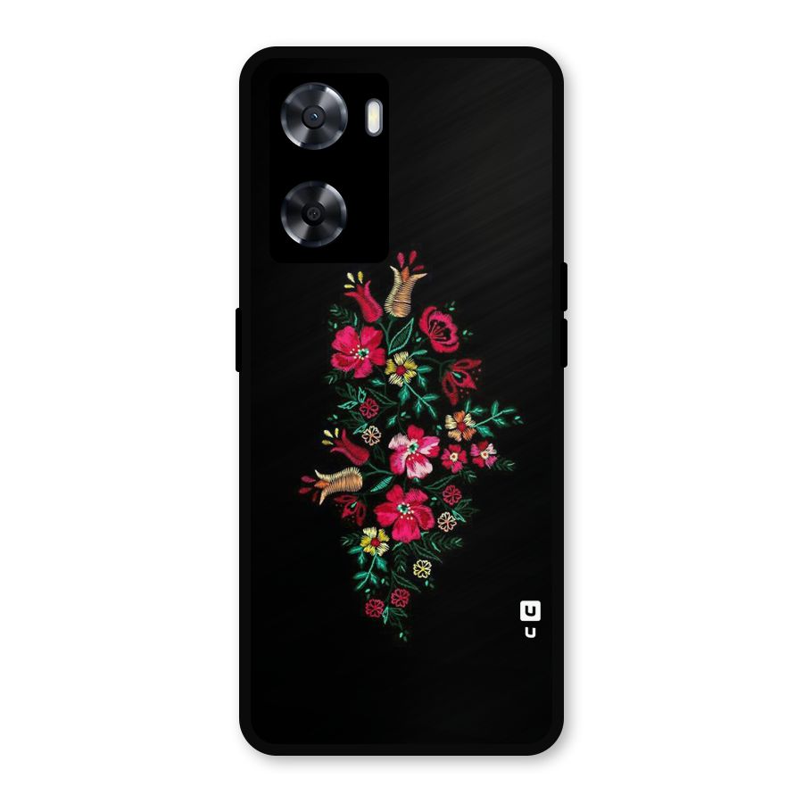 Pretty Allure Flower Metal Back Case for Oppo A57 2022