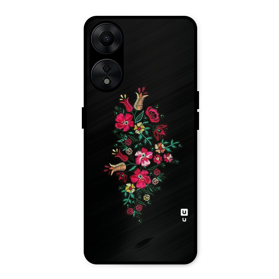 Pretty Allure Flower Metal Back Case for Oppo A78 5G