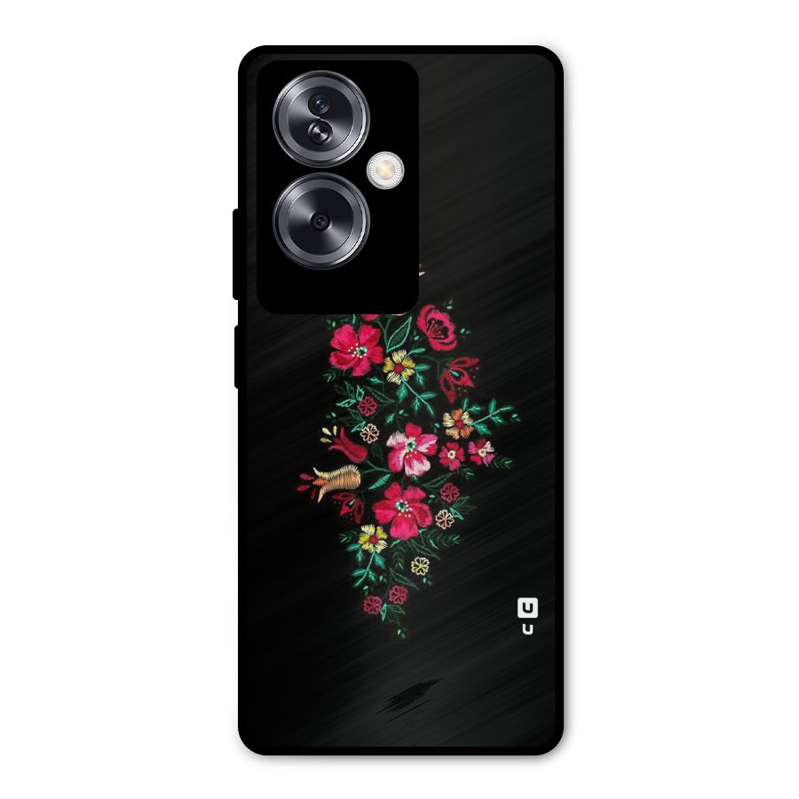 Pretty Allure Flower Metal Back Case for Oppo A79 5G
