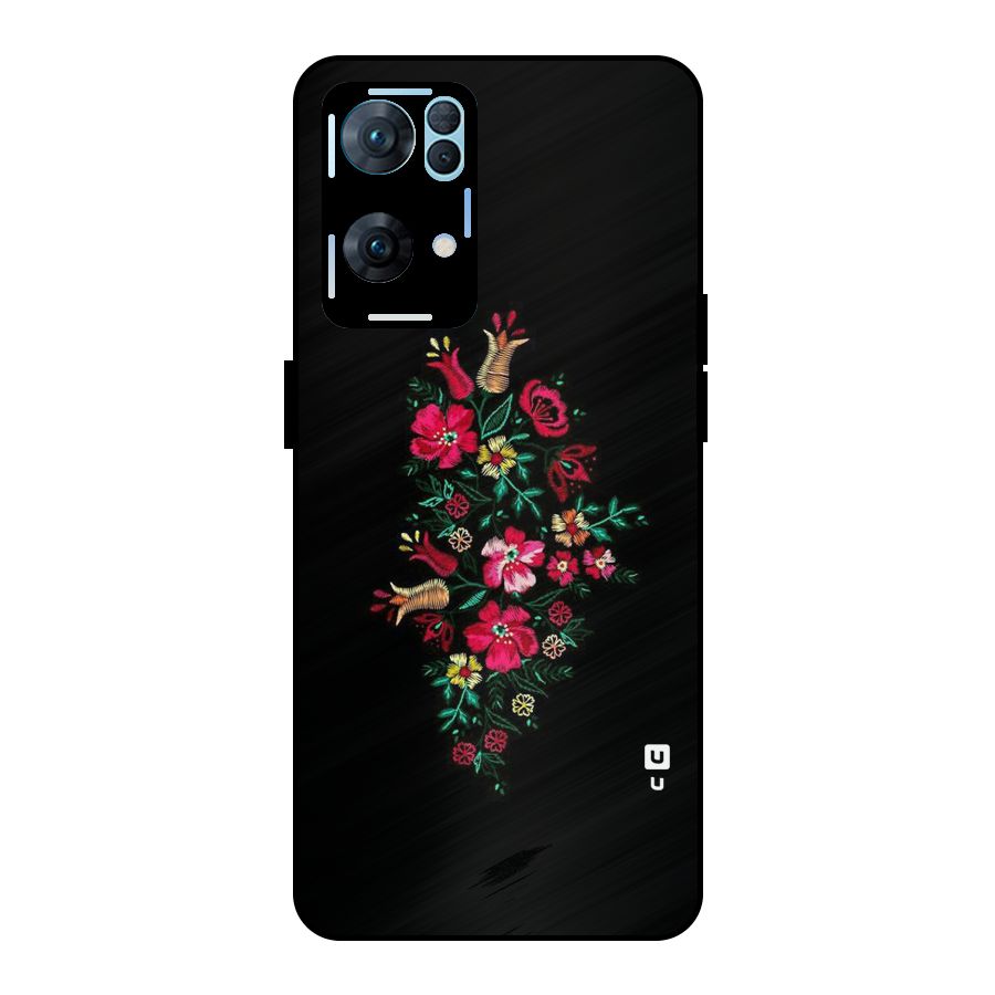 Pretty Allure Flower Metal Back Case for Oppo Reno7 Pro 5G