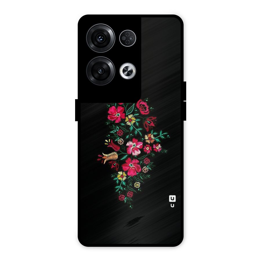 Pretty Allure Flower Metal Back Case for Oppo Reno8 Pro 5G