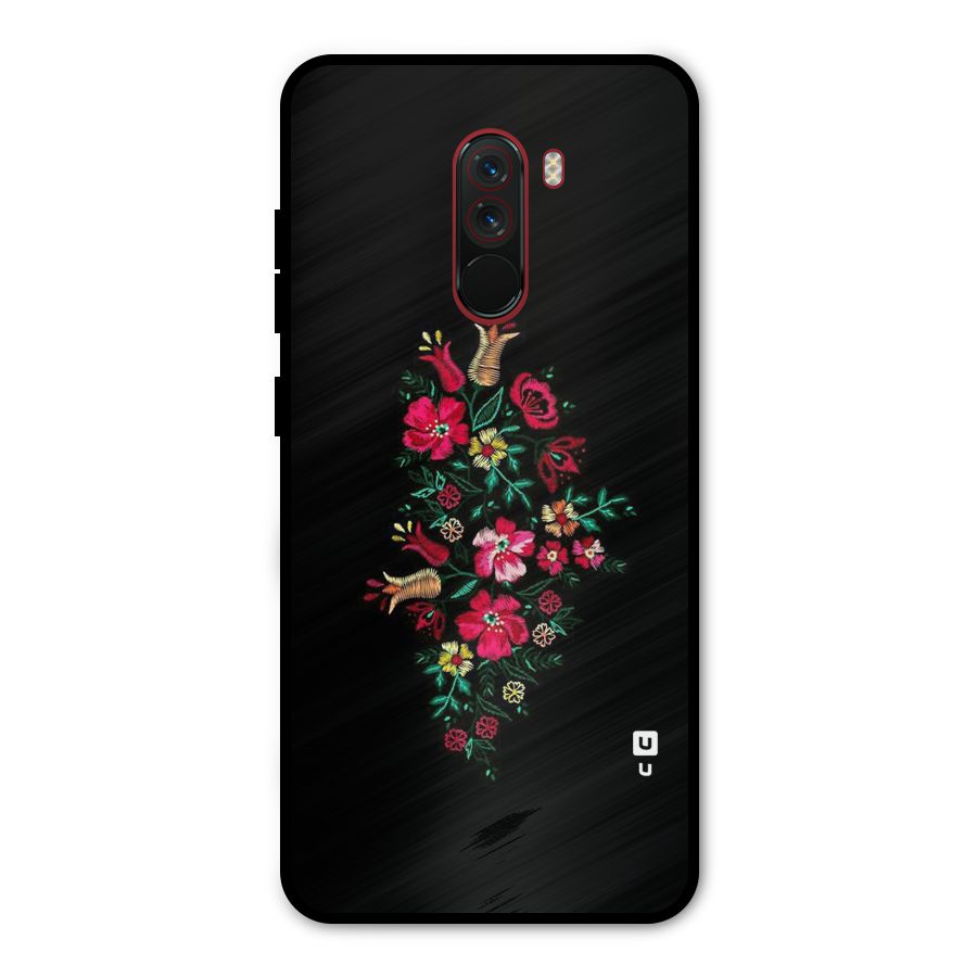 Pretty Allure Flower Metal Back Case for Poco F1