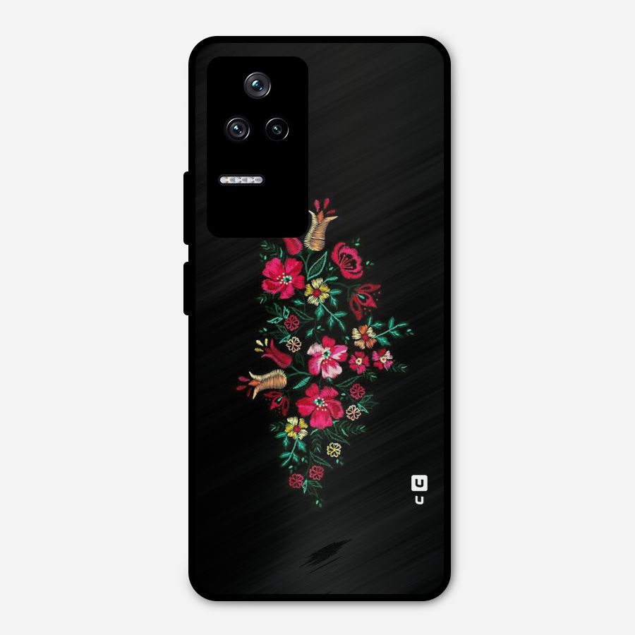 Pretty Allure Flower Metal Back Case for Poco F4 5G