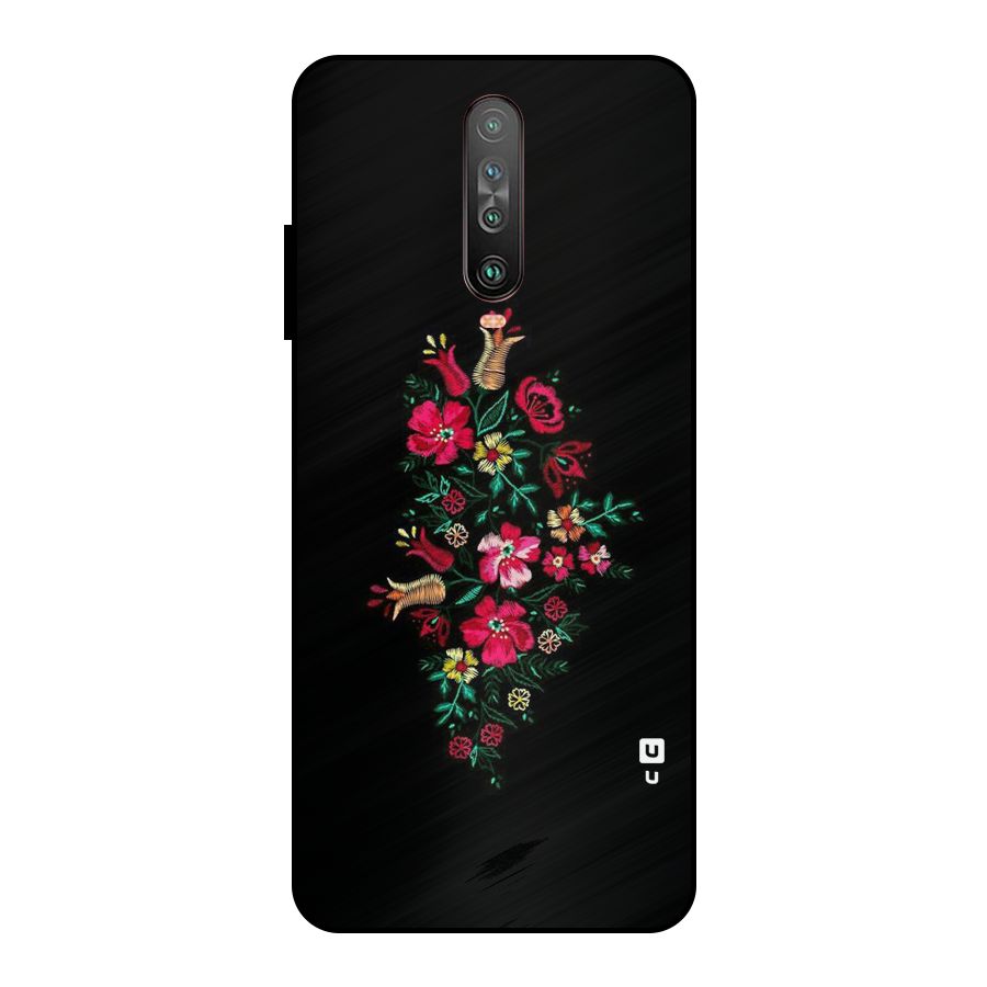 Pretty Allure Flower Metal Back Case for Poco X2