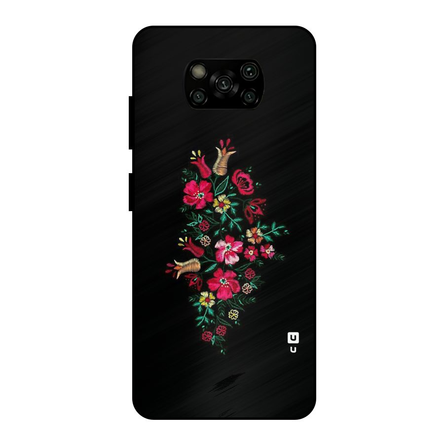 Pretty Allure Flower Metal Back Case for Poco X3