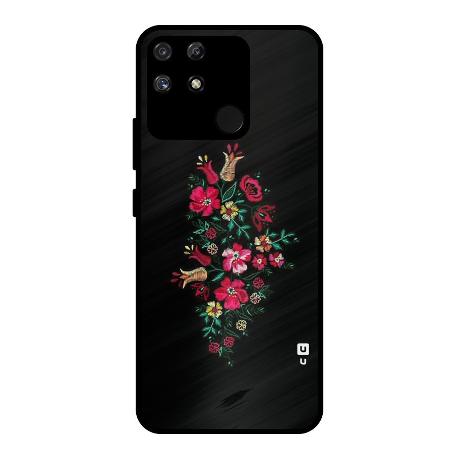 Pretty Allure Flower Metal Back Case for Realme Narzo 50A