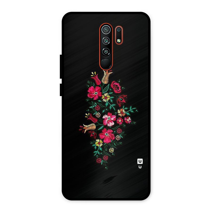 Pretty Allure Flower Metal Back Case for Redmi 9 Prime